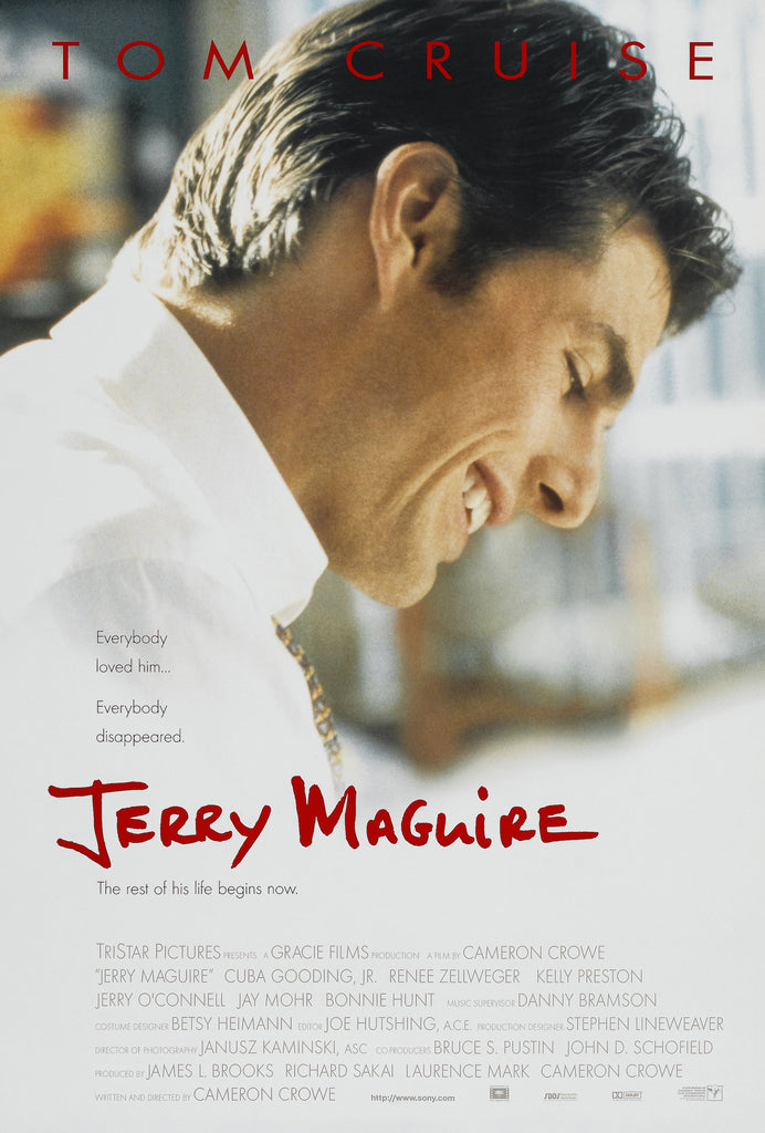 An original movie poster for the film Jerry McGuire