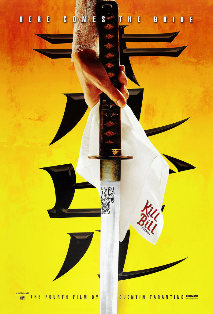 An original movie poster for the Quentin Tarantino film Kill Bill volume 1