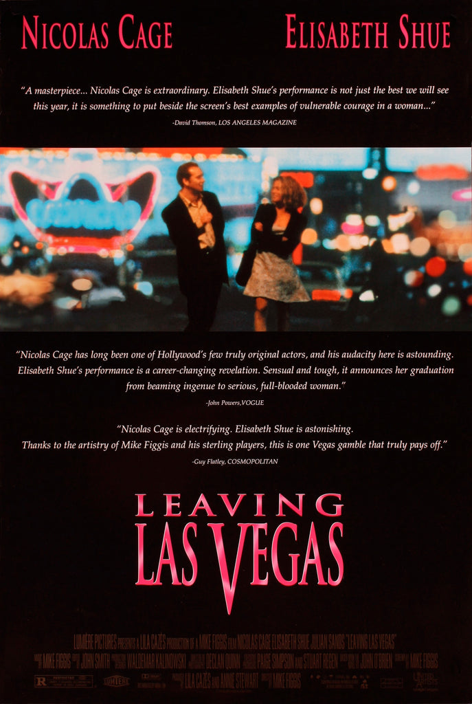 An original movie poster for the film Leaving Las Vegas