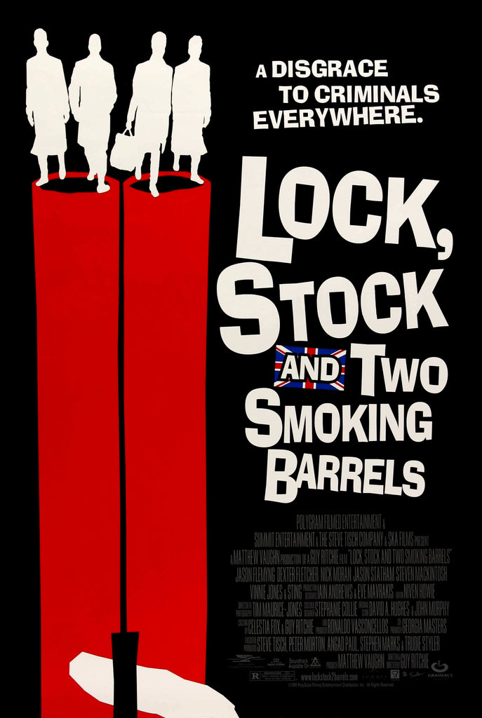 An original movie poster for the film Lock, Stock and Two Smoking Barrels