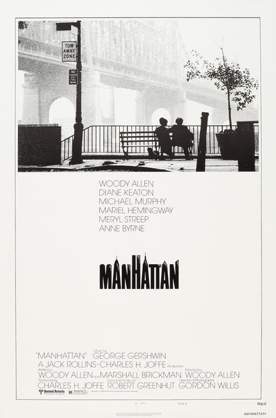 An original movie poster for the Woody Allen film Manhattan