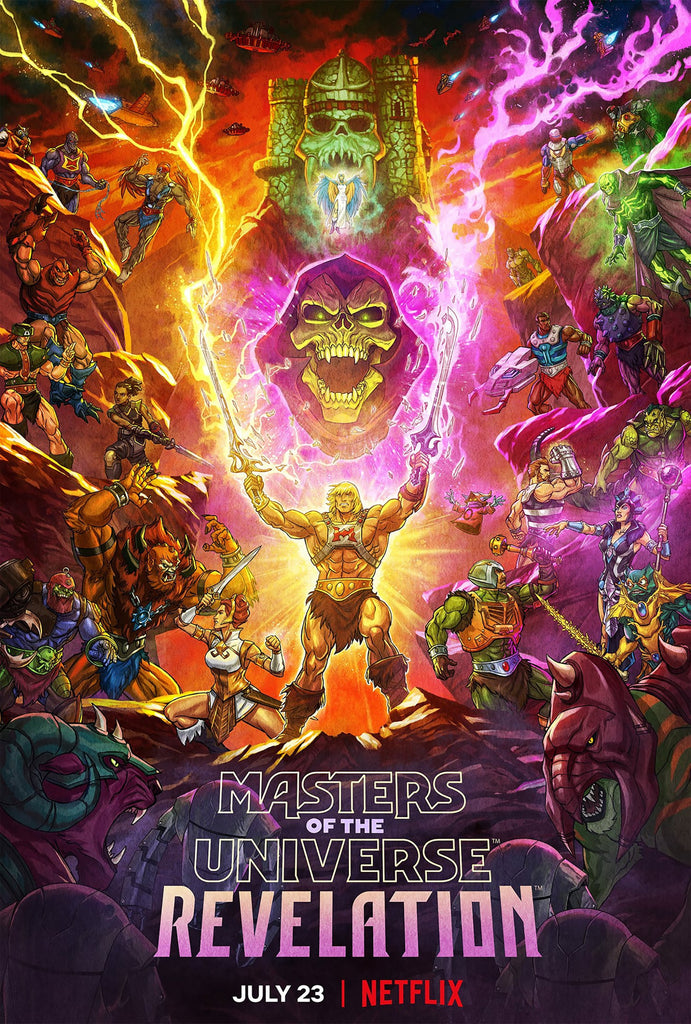 An original movie poster for the TV series Masters of the Universe Revelations