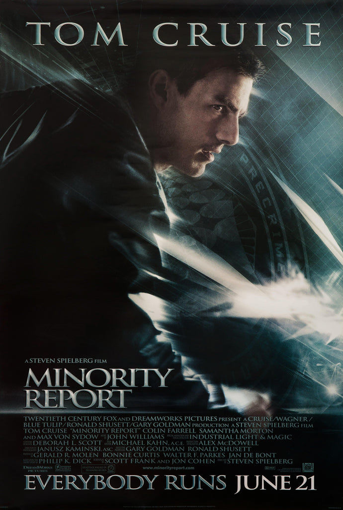 An original movie poster for the film Minority Report