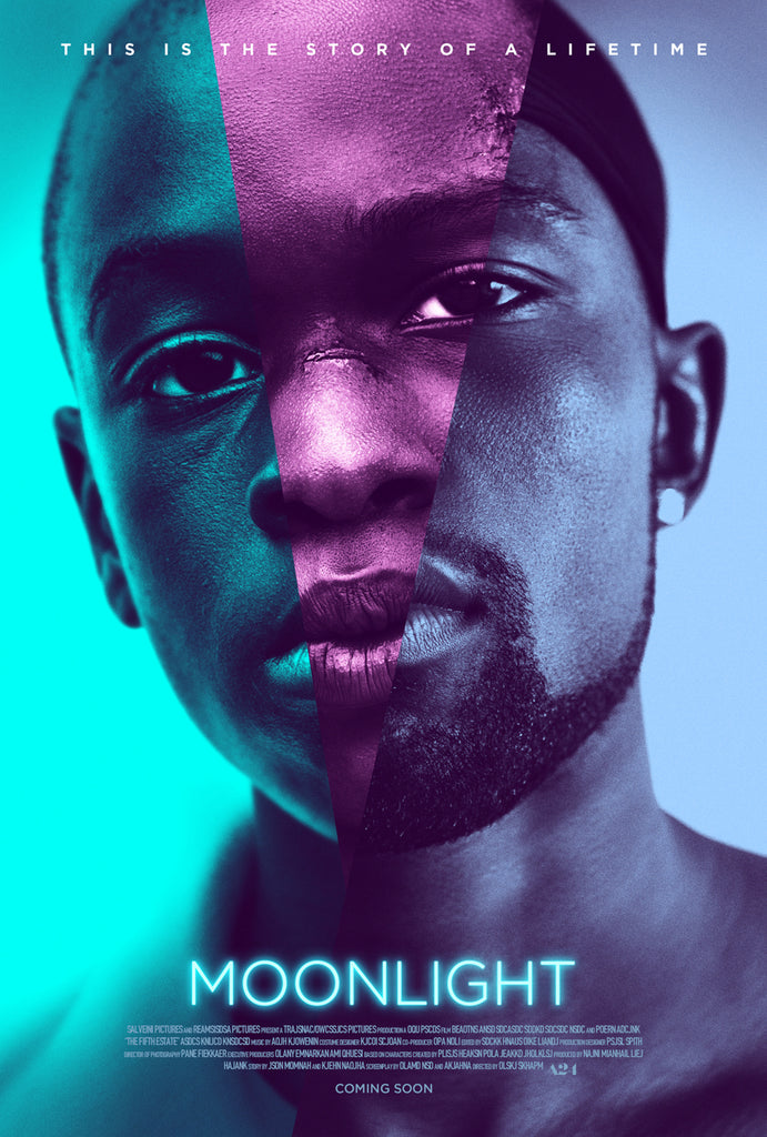 An original movie poster for the film Moonlight