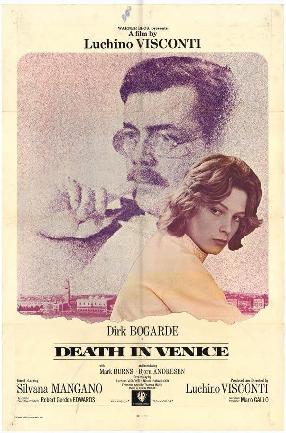 An original movie poster for the film Death In Venice