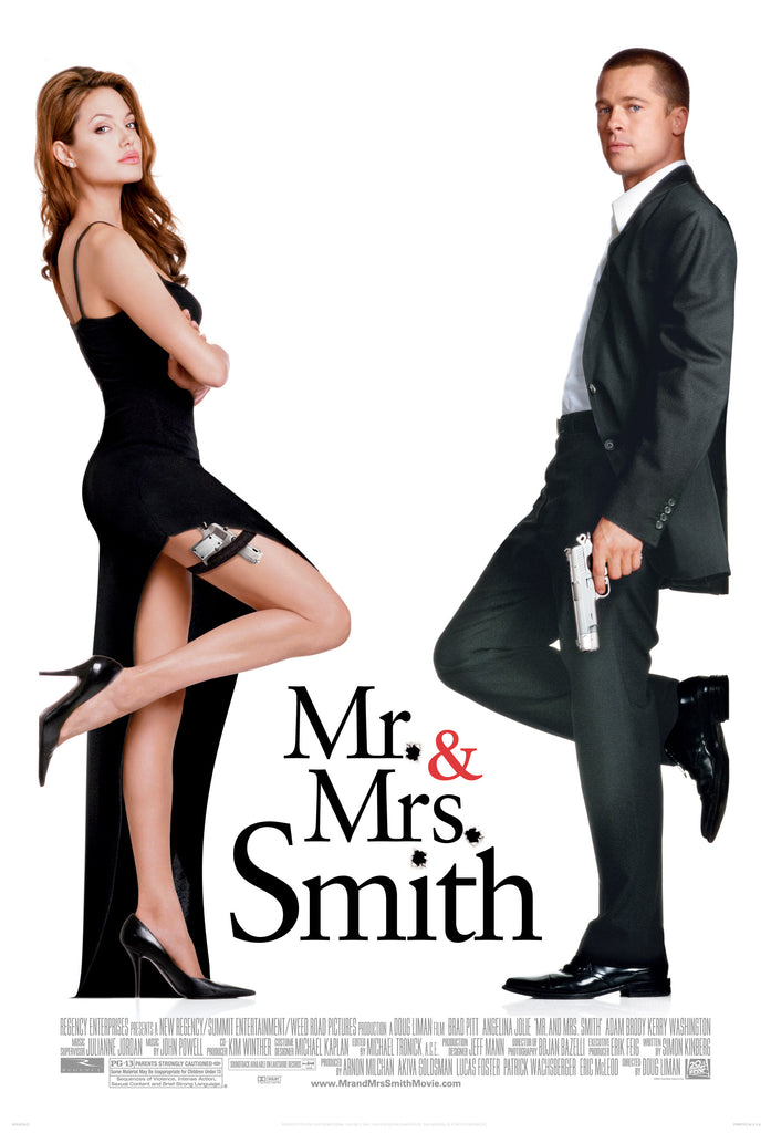 An original movie poster for the film Mr and Mrs Smith