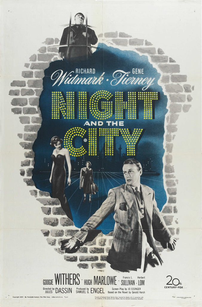 An original movie poster for the film Night and the City