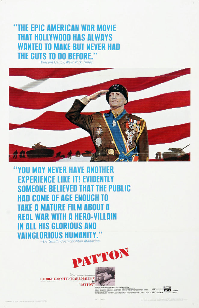 An original movie poster for the film Patton
