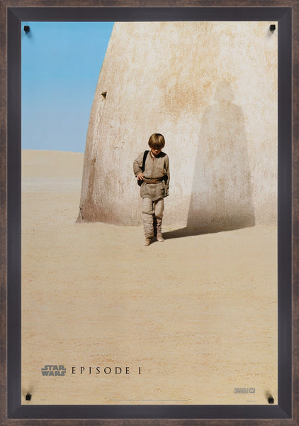An original movie poster for the Star Wars film The Phantim Menace
