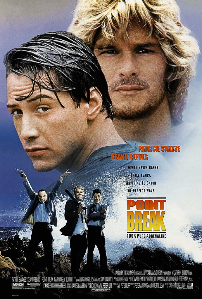 An original movie poster for the film Point Break