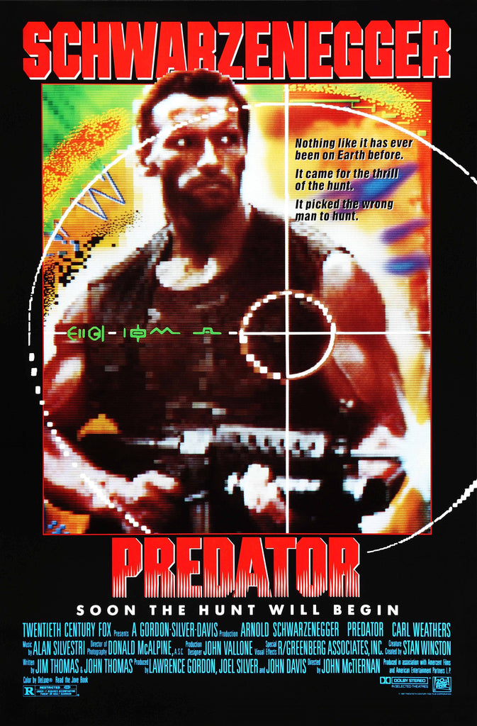 An original movie poster for the film Predator