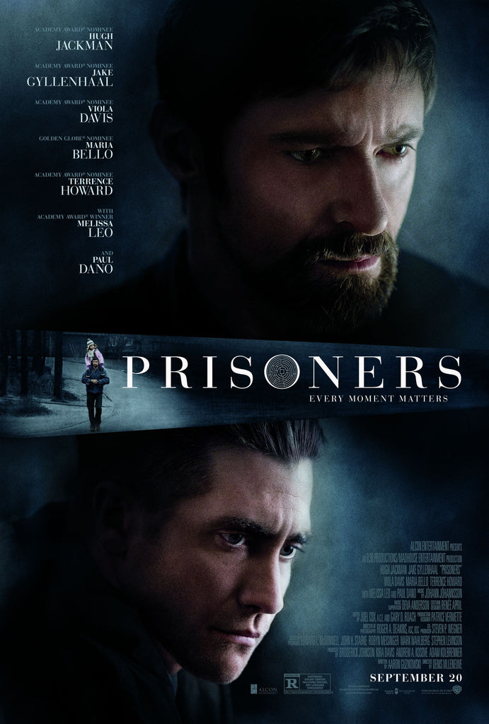 An original movie poster for the Denis Villeneuve film Prisoners