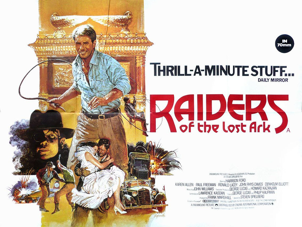 Brian Bysouth's UK Quad movie poster for Raiders of the Lost Ark