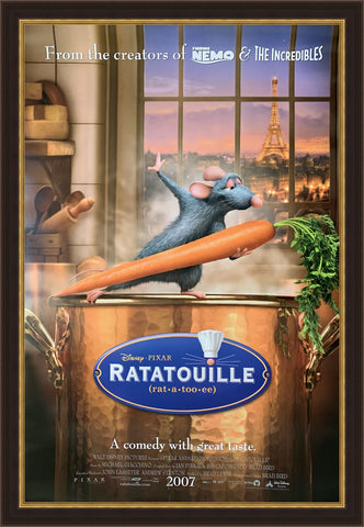 An original movie poster for the film Ratatouille