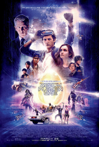 An original movie poster for the film Ready Player One