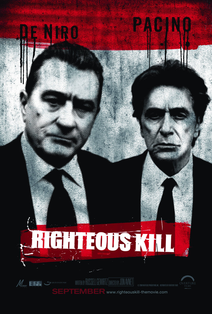 An original movie poster for the film Righteous Kill