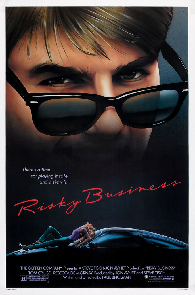 An original movie poster for the film Risky Business