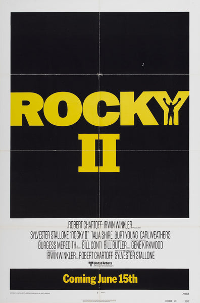 An original movie poster for the film Rocky II / Rocky 2