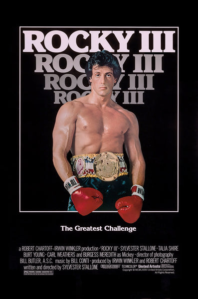 An original movie poster for the film Rocky III / Rocky 3