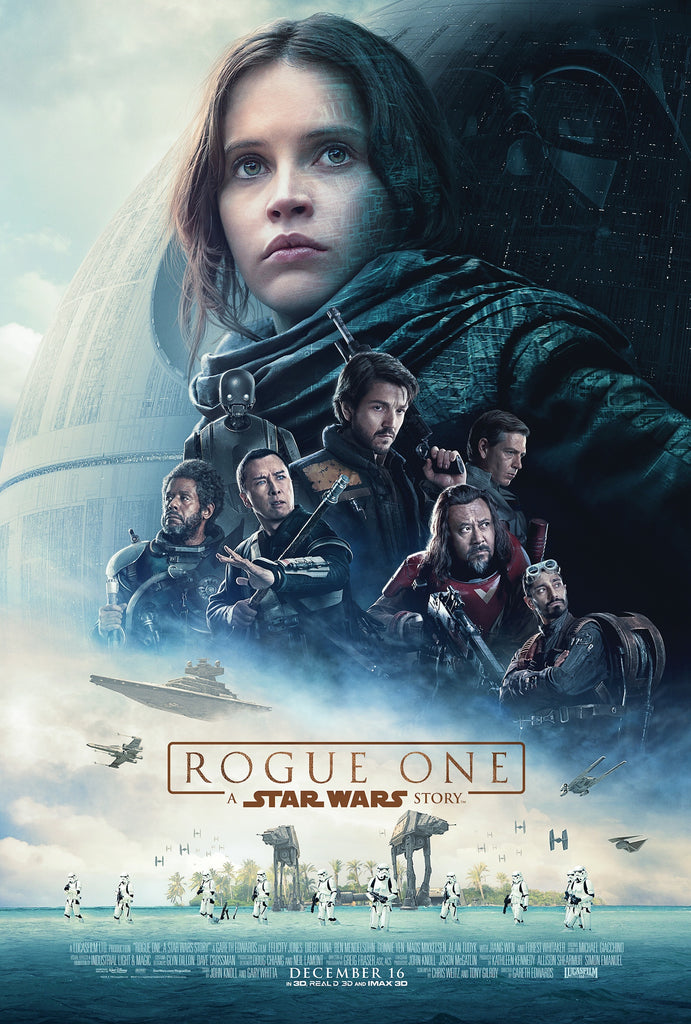 An original movie poster for Rogue One A Star Wars Story