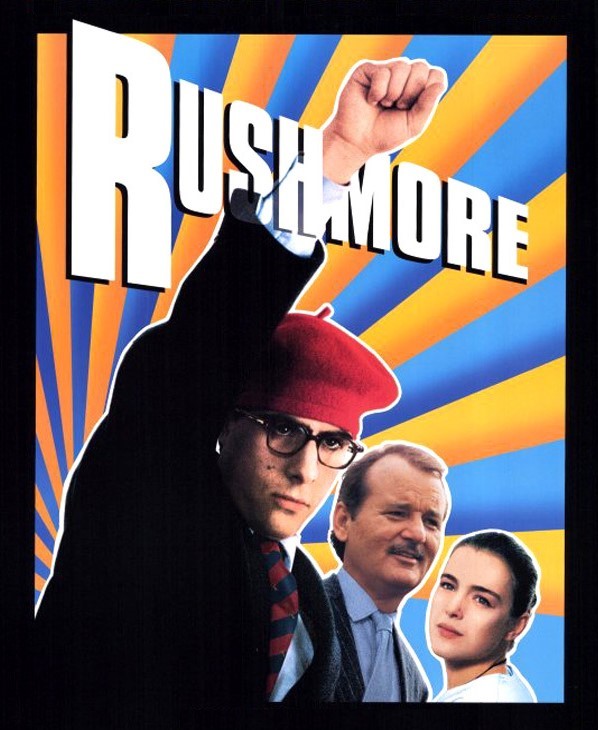 An original movie poster for the Wes Anderson film Rushmore