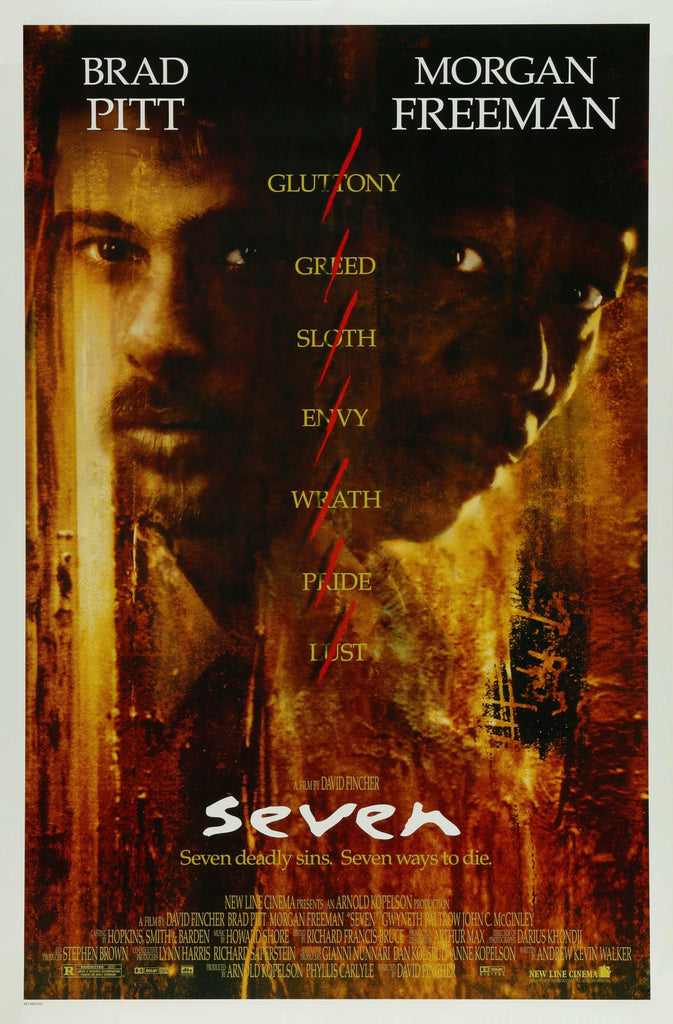 An original movie poster for the film Se7en / Seven