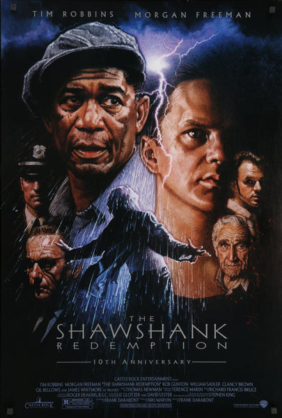 An original movie poster for the film The Shawshank Redemption by Drew Struzan