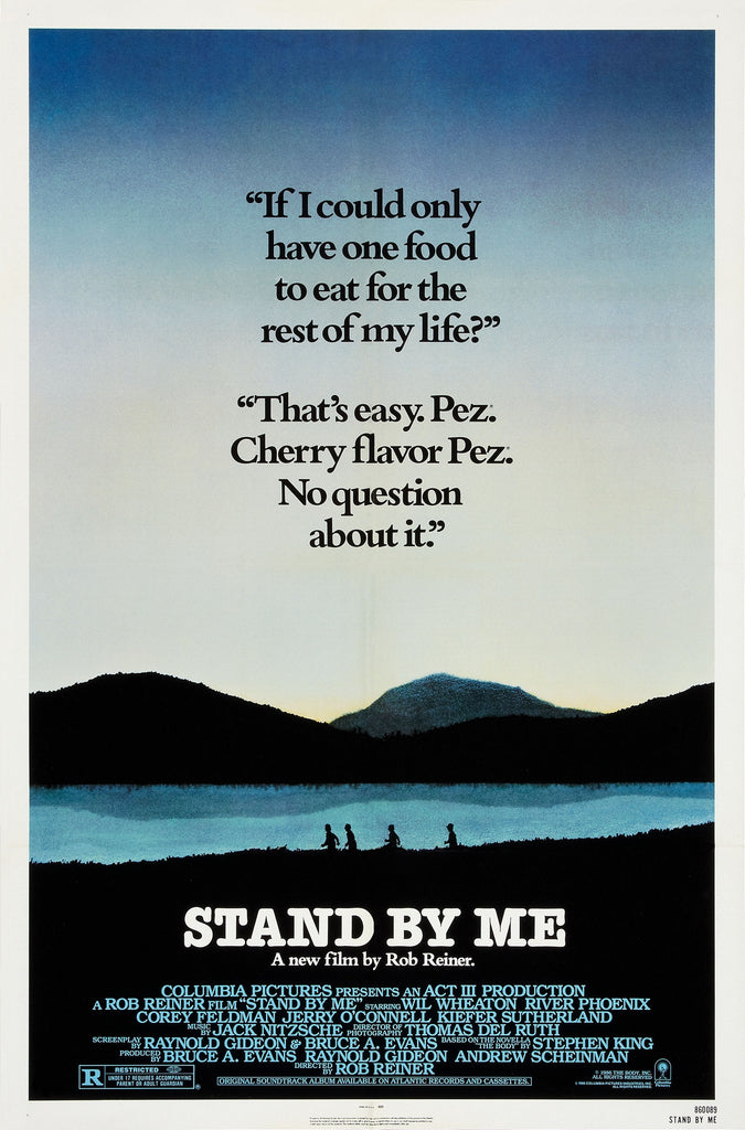 An original movie poster for the Stephen King film Stand By Me