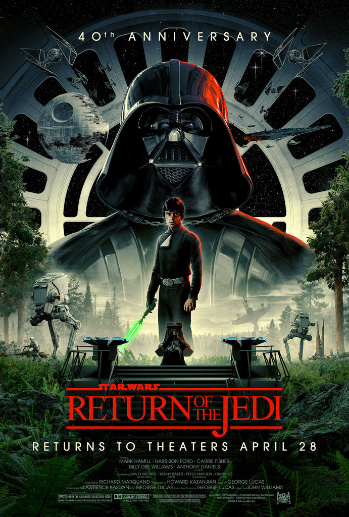 Matt Ferguson's movie poster for the 40th Anniversary release of the Star Wars film Return of the Jedi