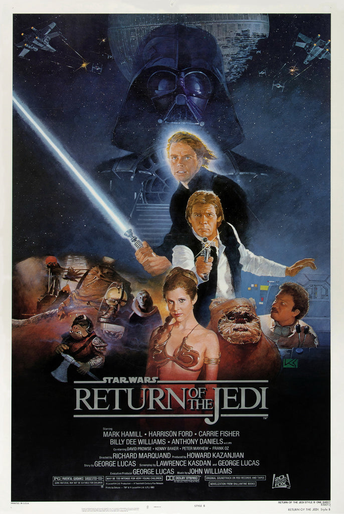 An original cinema / movie poster for the film Return of the Jedi