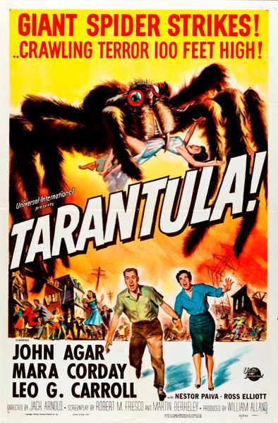 An original movie poster for the film Tarantula