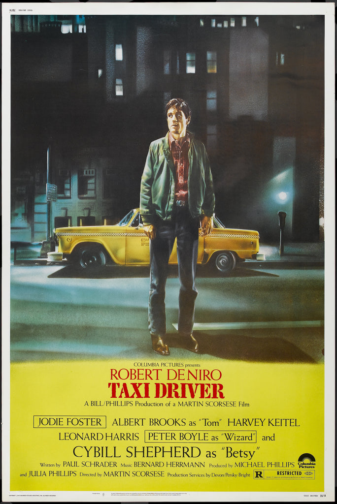 An original movie poster for the film Taxi Driver