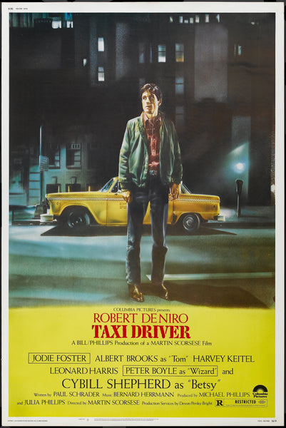 An original movie poster for the film Taxi Driver