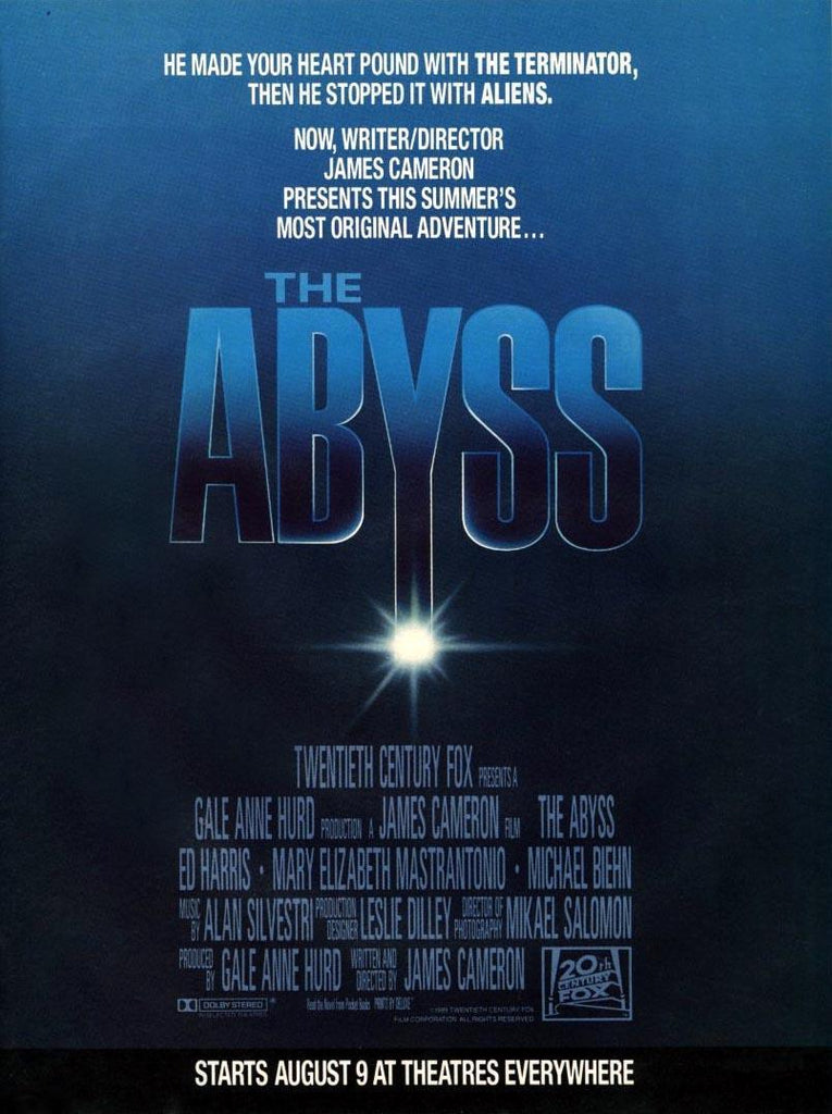 An original cinema /movie poster for the James Cameron film The Abyss