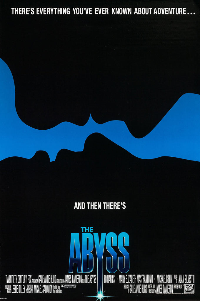 An original movie poster for the James Cameron film The Abyss
