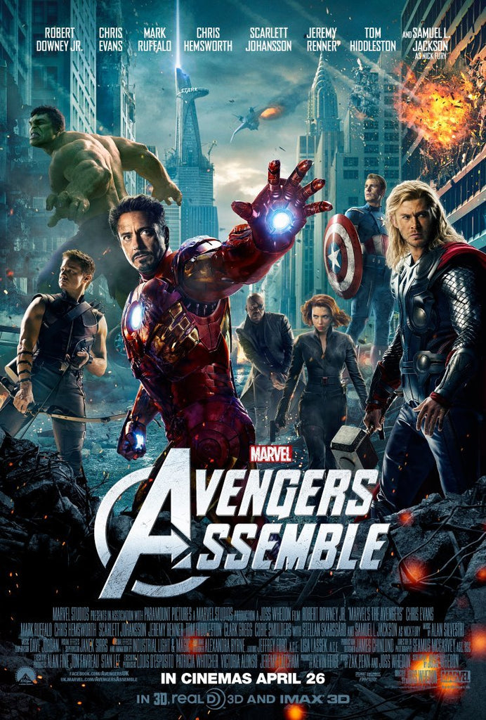 An original movie poster for the film The Avengers / Avengers Assemble