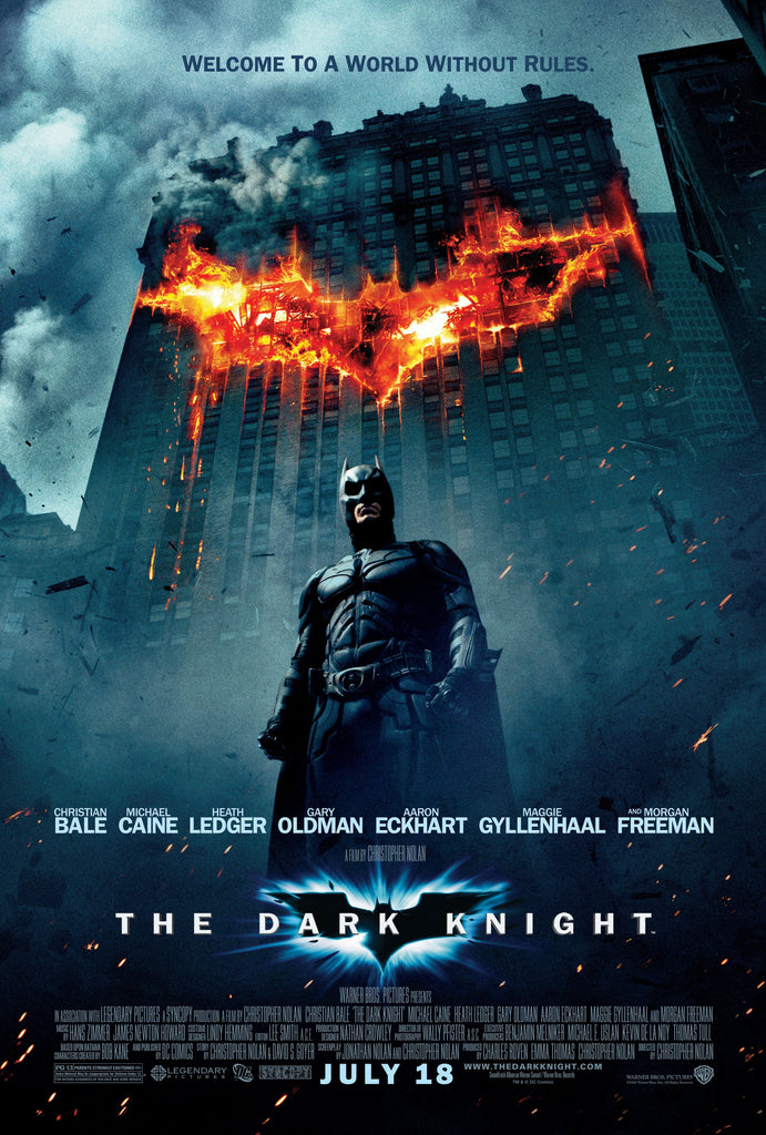 An original movie poster for the Batman film The Dark Knight