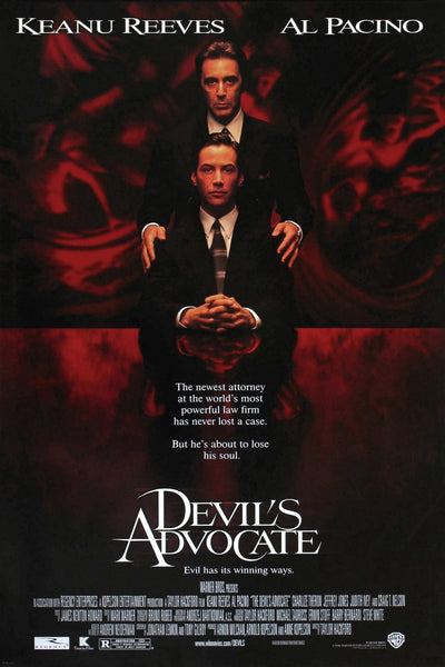 An original movie poster for the film Devil's Advocate