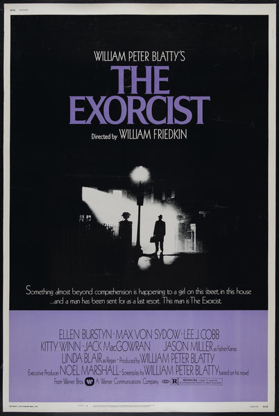 An original movie poster for the film The Exorcist