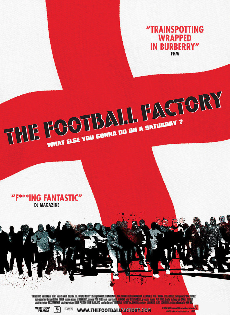 An original movie poster for the film Football Factory
