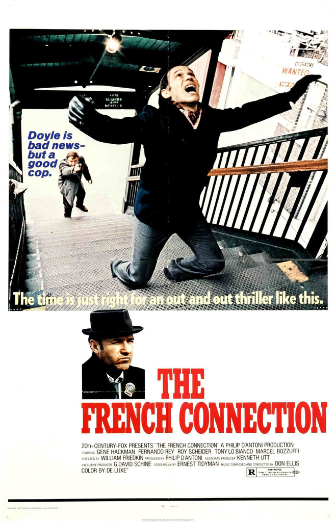 An original movie poster for the film The French Connection