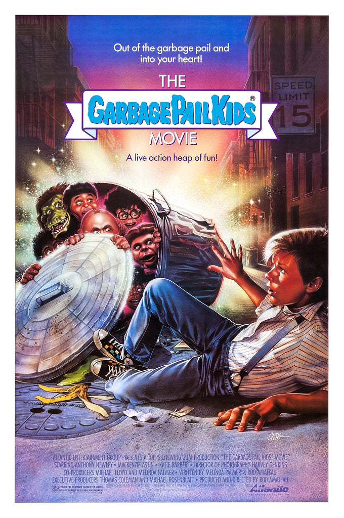 An original movie poster for the film Garbage Pail Kids