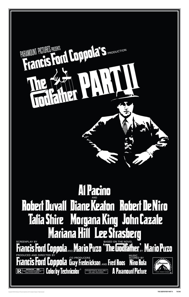 An original movie poster for the film The Godfather Part 2