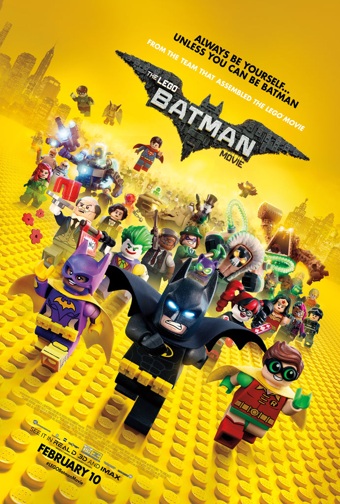 An original movie poster for the film Lego Batman