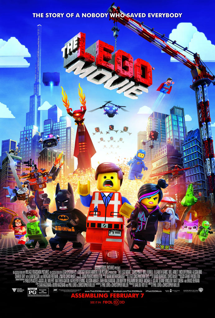 An original movie poster for the film The Lego Movie