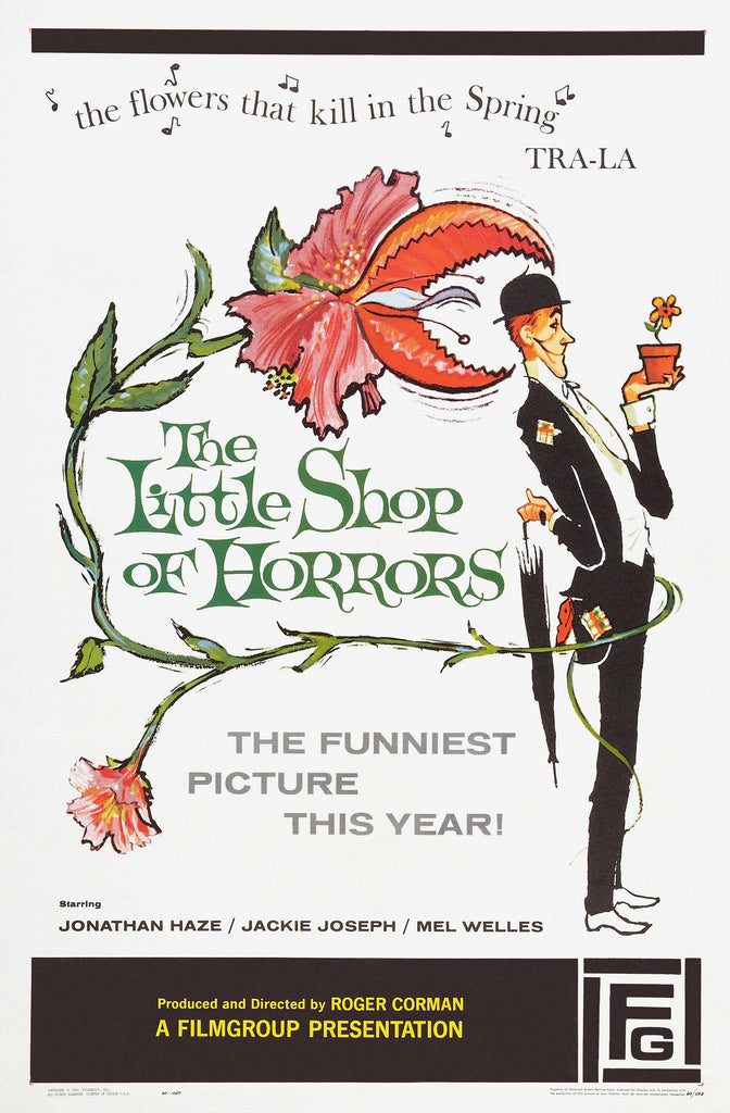 An original movie poster for the film The Little Shop of Horrors