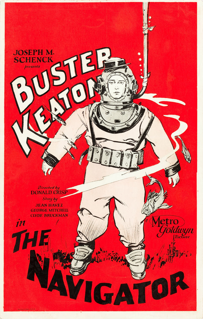 An original movie poster for the Buster Keaton film The Navigator