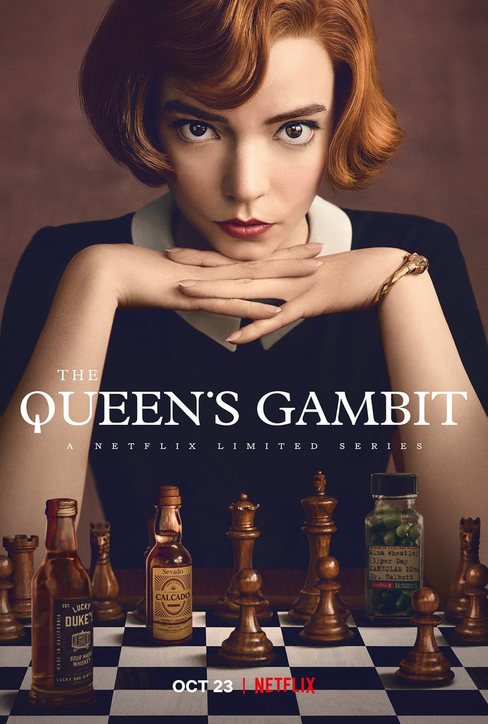 An original poster for the series The Queens Gambit