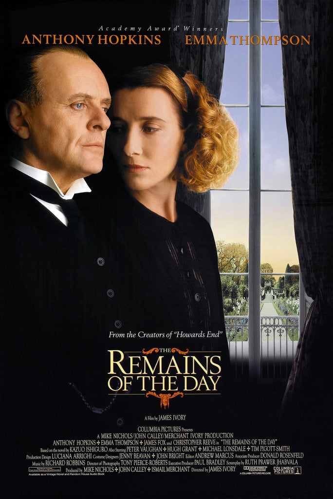 An original movie poster for the film The Remains of the Day