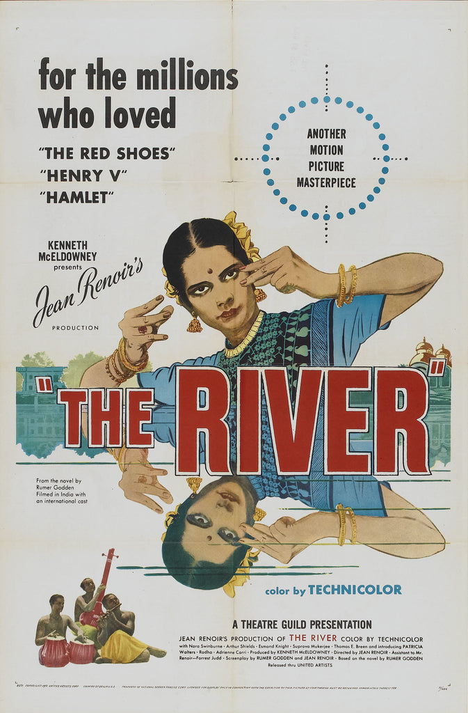 An original movie poster for the film The River